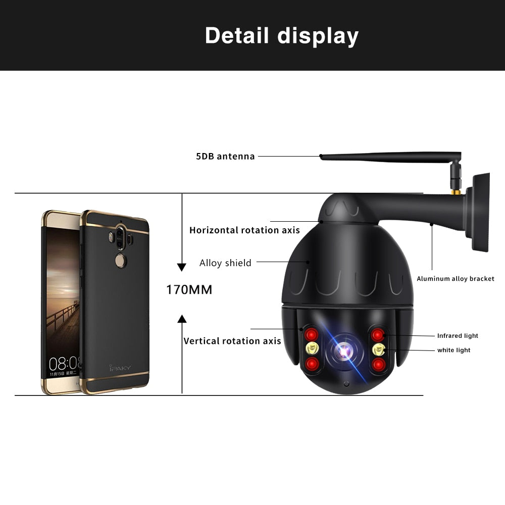 Câmera IP Wi-Fi de Segurança Residencial para Área Externa