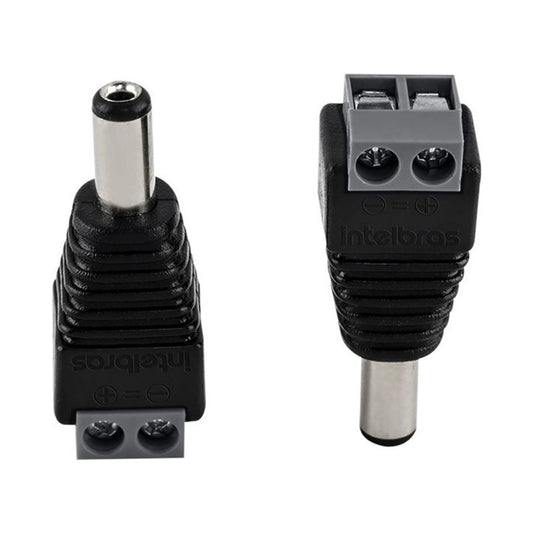 Conector P4 Macho Intelbras CONEX 1000 - Kit 10 Unidades para CFTV