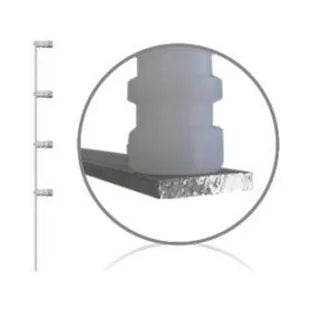 HASTE DE ALUMÍNIO BARRA CHATA 4 ISOLADORES