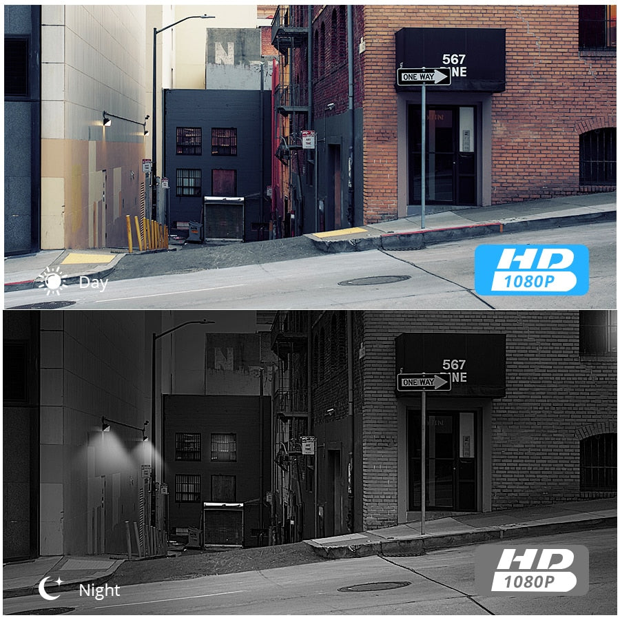 Câmera Wi-Fi Sem Fio 1080P à Prova d’Água