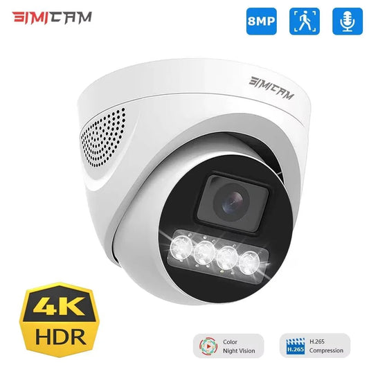 4K 8MP 5MP 4MP POE Câmera de Vigilância IP Onvif H.265 Áudio Dome HD Cor Night Vision 48V CCTV Câmera de Segurança de Vídeo Para NVR - LUFT SECURITY LTDASuper 4MP POE4K 8MP 5MP 4MP POE Câmera de Vigilância IP Onvif H.265 Áudio Dome HD Cor Night Vision 48V CCTV Câmera de Segurança de Vídeo Para NVR