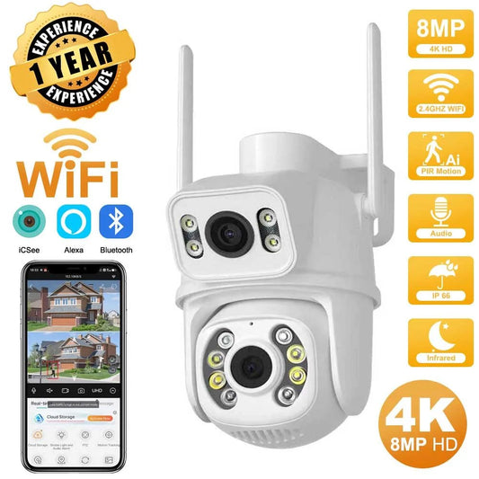 4k 8mp hd lente dupla ao ar livre câmera de segurança sem fio ip externa wifi câmera ptz rastreamento automático câmera de vigilância de rua icsee - LUFT SECURITY LTDA8MP ADD 64G4k 8mp hd lente dupla ao ar livre câmera de segurança sem fio ip externa wifi câmera ptz rastreamento automático câmera de vigilância de rua icsee