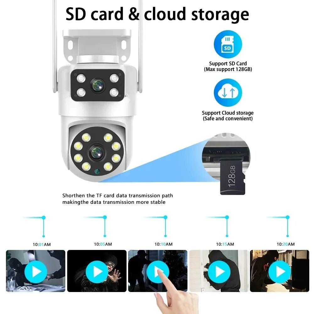 4k 8mp tuya lente dupla ptz wifi câmera full hd tela dupla ai humano rastreamento automático ao ar livre 4mp câmera de vigilância de vídeo de segurança - LUFT SECURITY LTDA4MP Add 128G Card4k 8mp tuya lente dupla ptz wifi câmera full hd tela dupla ai humano rastreamento automático ao ar livre 4mp câmera de vigilância de vídeo de segurança