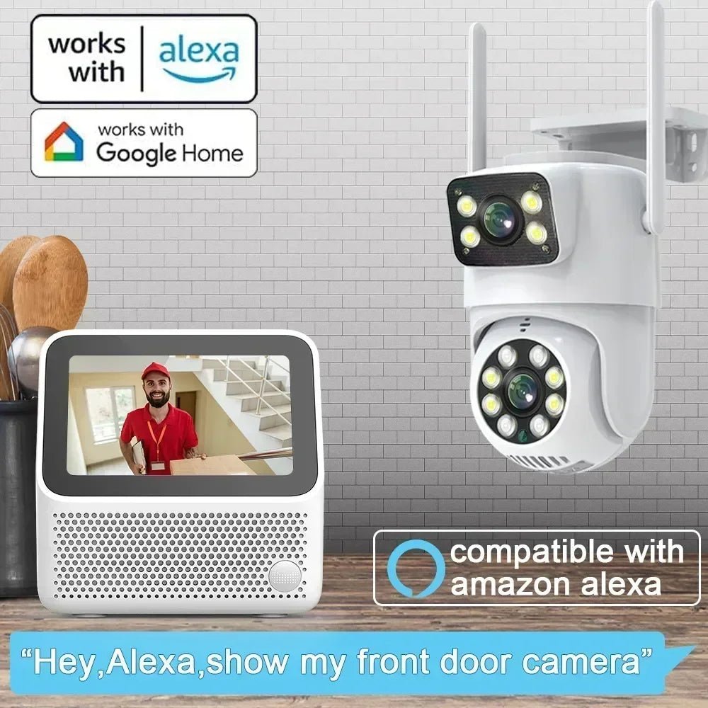 4k 8mp tuya lente dupla ptz wifi câmera full hd tela dupla ai humano rastreamento automático ao ar livre 4mp câmera de vigilância de vídeo de segurança - LUFT SECURITY LTDA4MP Add 128G Card4k 8mp tuya lente dupla ptz wifi câmera full hd tela dupla ai humano rastreamento automático ao ar livre 4mp câmera de vigilância de vídeo de segurança