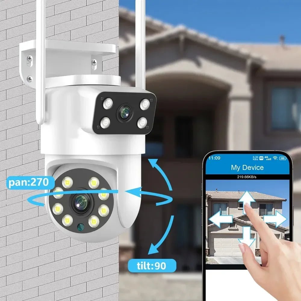 4k 8mp tuya lente dupla ptz wifi câmera full hd tela dupla ai humano rastreamento automático ao ar livre 4mp câmera de vigilância de vídeo de segurança - LUFT SECURITY LTDA4MP Add 128G Card4k 8mp tuya lente dupla ptz wifi câmera full hd tela dupla ai humano rastreamento automático ao ar livre 4mp câmera de vigilância de vídeo de segurança