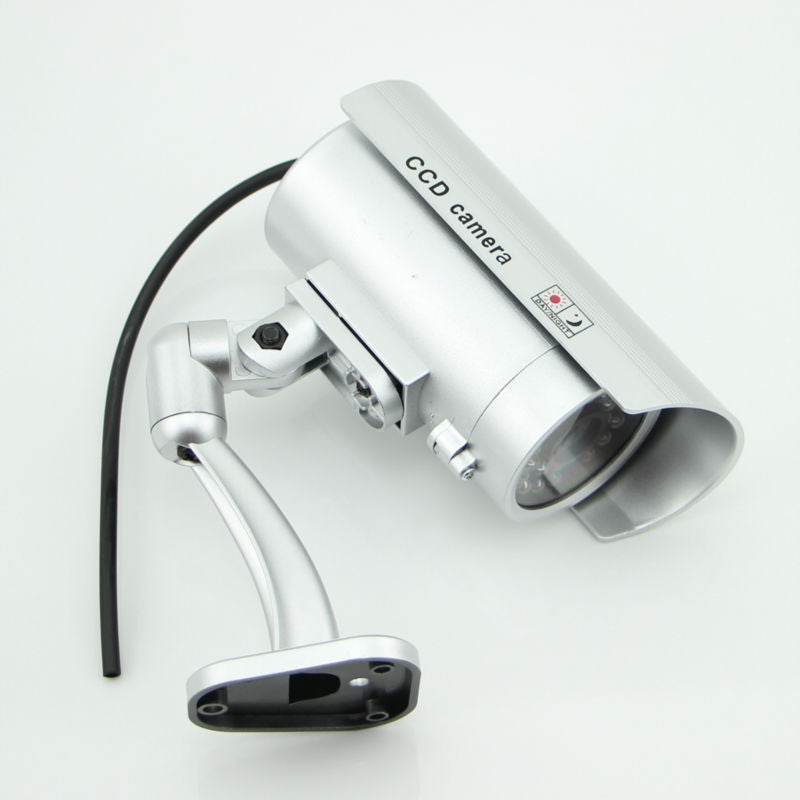 Câmera de Vigilância Simulada à Prova d’Água na Cor Prata