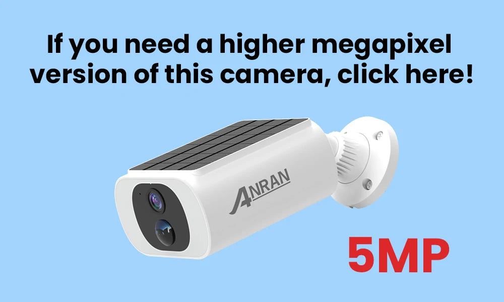 Câmera Solar ANRAN 2K WiFi Externa com Bateria Integrada e Detecção Humana