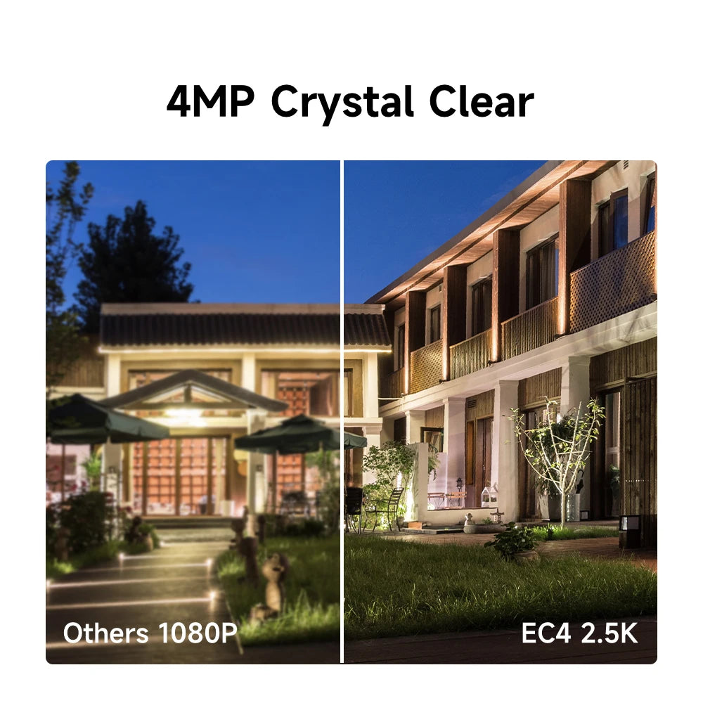 Câmera IMILAB EC4 2.5K 4MP Solar WiFi com Bateria 5200mAh e Zoom 5x IP66