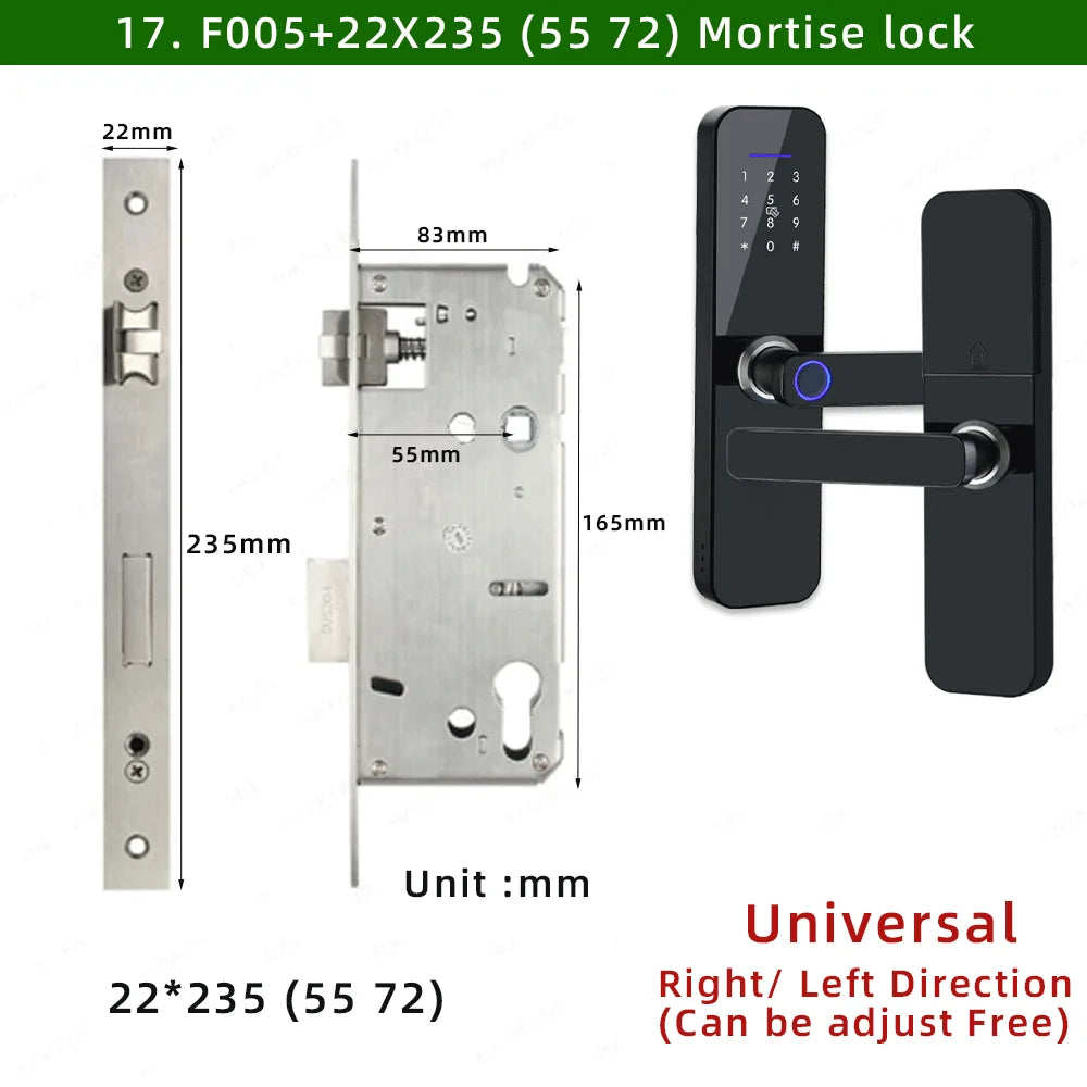 Raykube f005 ip65 à prova dip65 água tuya wifi fechadura eletrônica inteligente com impressão digital/cartão inteligente/senha/chave/desbloqueio de aplicativo