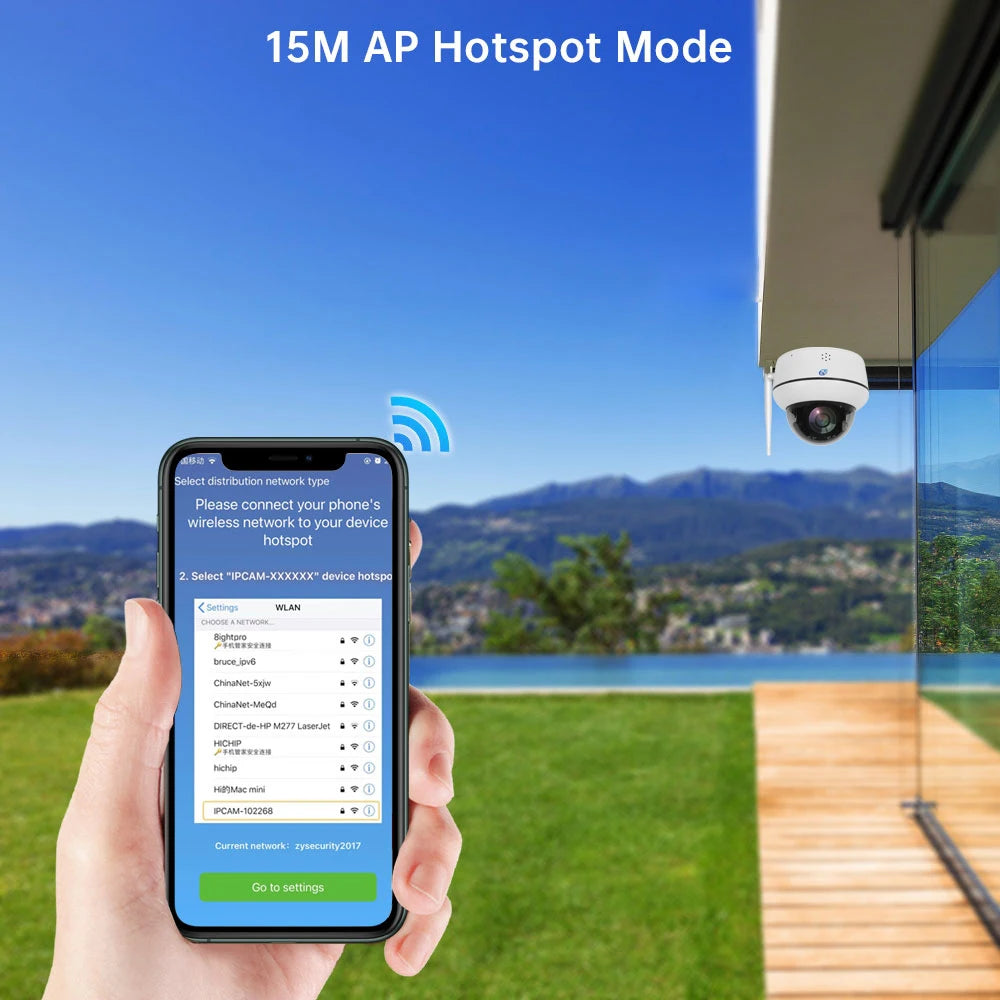 5mp wifi dome câmera ptz 5x zoom óptico câmera ip rastreamento humanóide conversa bidirecional sem fio câmeras de vigilância de segurança em casa