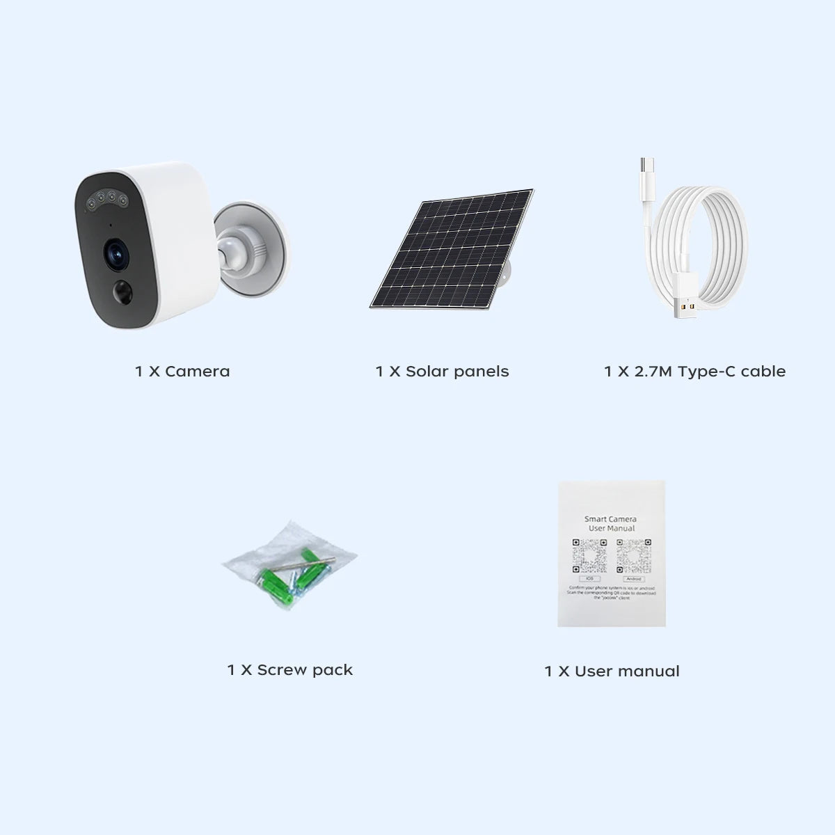 Câmera Solar Externa JOOAN 2K HD com Wi-Fi 2.4G, Vigilância Sem Fio, Detecção Humana e Vídeo Noturno Colorido com Áudio e Bateria