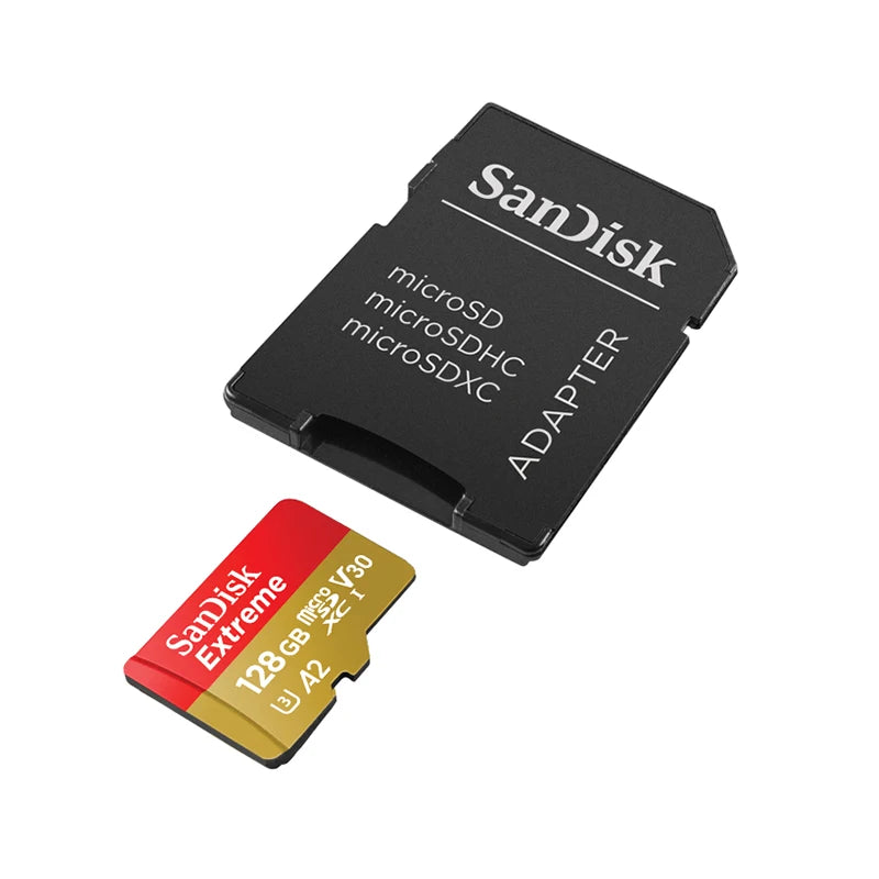 Sandisk ultra micro cartão sd 128gb 256gb u3 4k v30 a2 classe 10 UHS-1 cartão flash 512gb 64gb 1tb cartão microsd/tf para câmera do telefone