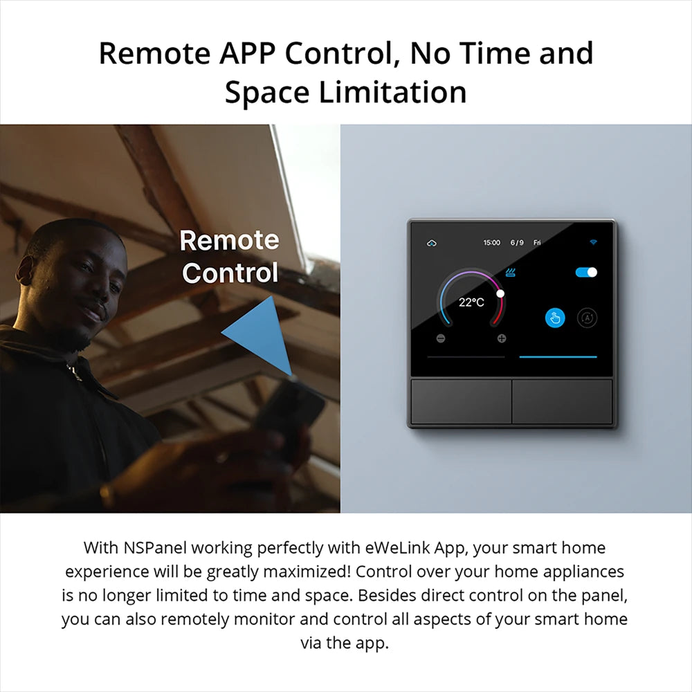 SONOFF NSPanel – Painel Touchscreen 3,5" WiFi com Controle de Cenas, Termostato e Display Meteorológico