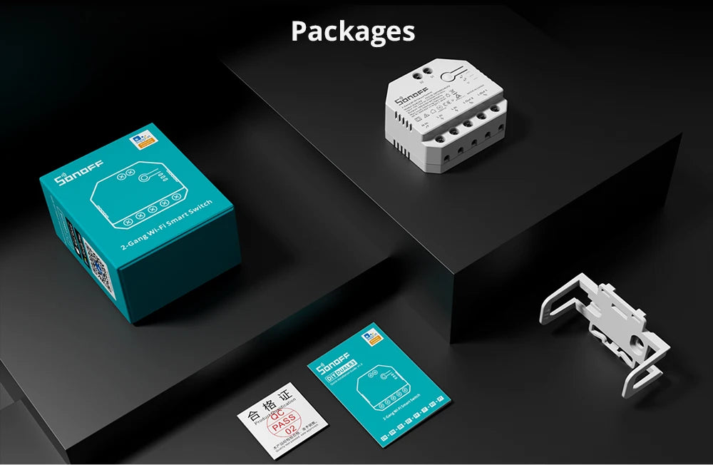 Sonoff duplo r3 relé duplo wifi interruptor inteligente controle em dois sentidos medição de energia rolo tons motor cortinas elétricas interruptor