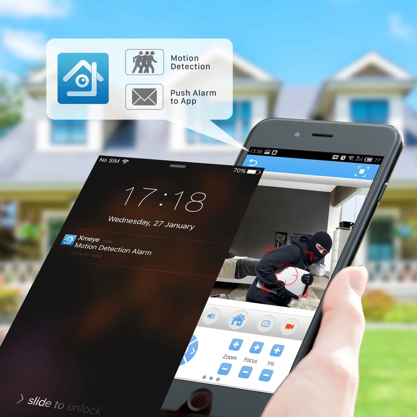 Câmera IP PoE Bullet 2MP/3MP/5MP/8MP com Detecção Humana H.265 ONVIF IP66 Visão Noturna 30m - BESDER