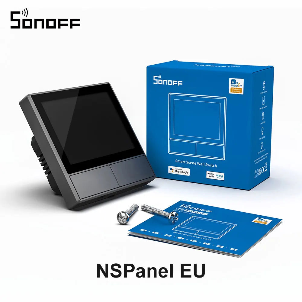 SONOFF NSPanel – Painel Touchscreen 3,5" WiFi com Controle de Cenas, Termostato e Display Meteorológico