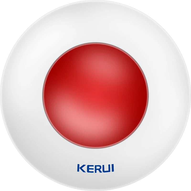 Sirene Interna Sem Fio KERUI J009 com Flash LED Estroboscópico Vermelho para Sistema de Alarme GSM - KERUI