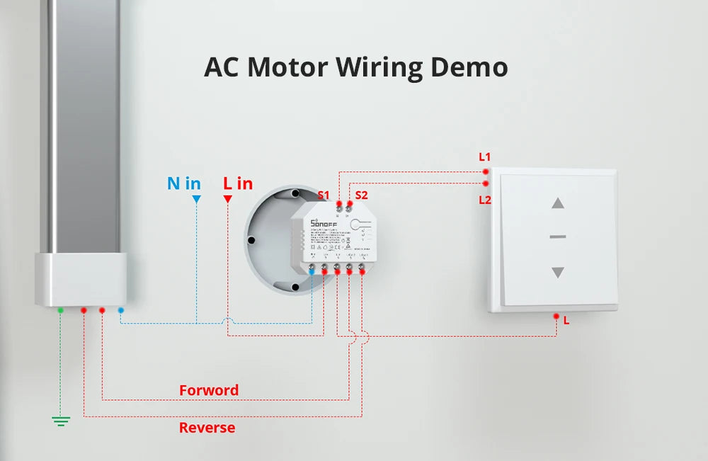 Sonoff duplo r3 relé duplo wifi interruptor inteligente controle em dois sentidos medição de energia rolo tons motor cortinas elétricas interruptor
