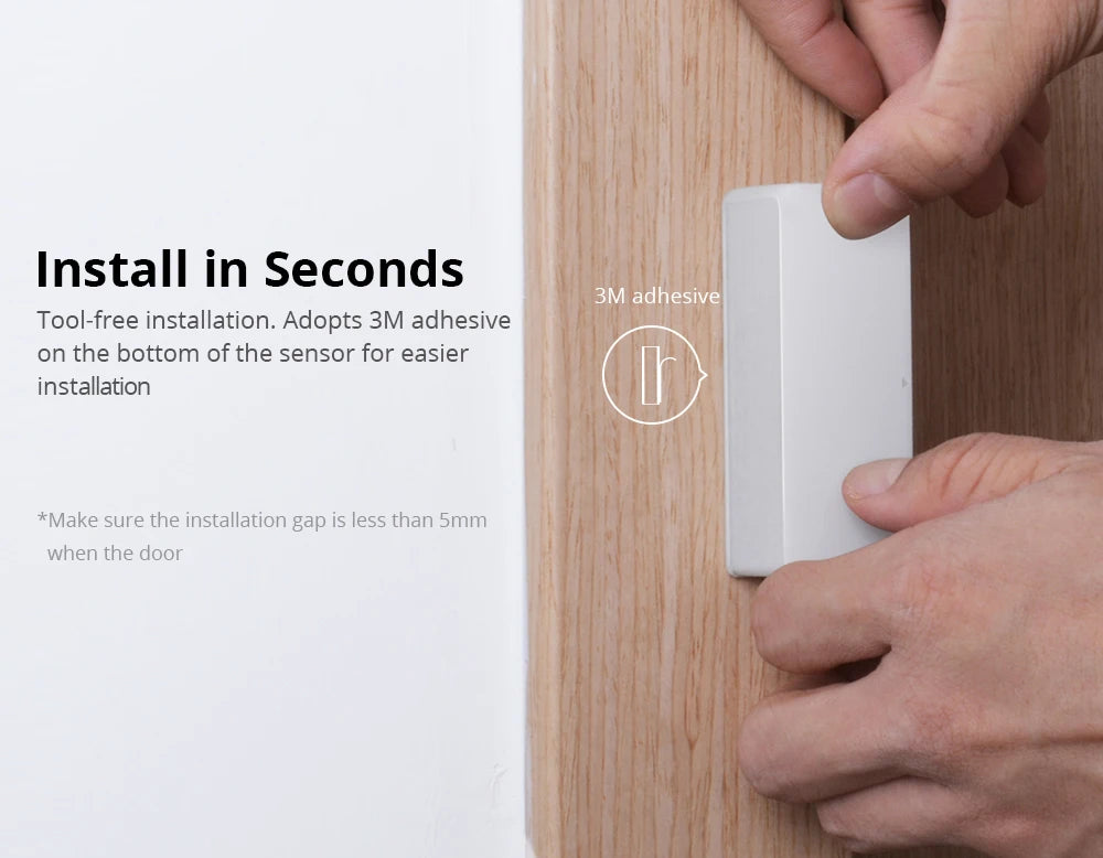 Sensor de Porta e Janela SONOFF DW2-RF 433MHz - Sem Fio - Automação Residencial