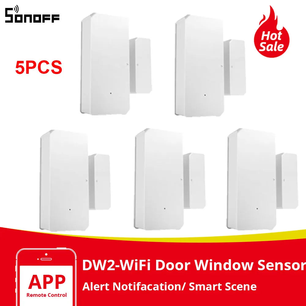 Sensor de Porta e Janela SONOFF DW2 WiFi - Sistema de Segurança - Notificação App eWeLink