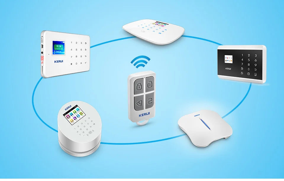 Controle Remoto Sem Fio KERUI RC531 4 Botões Chaveiro para Sistema de Alarme WiFi GSM PSTN - KERUI