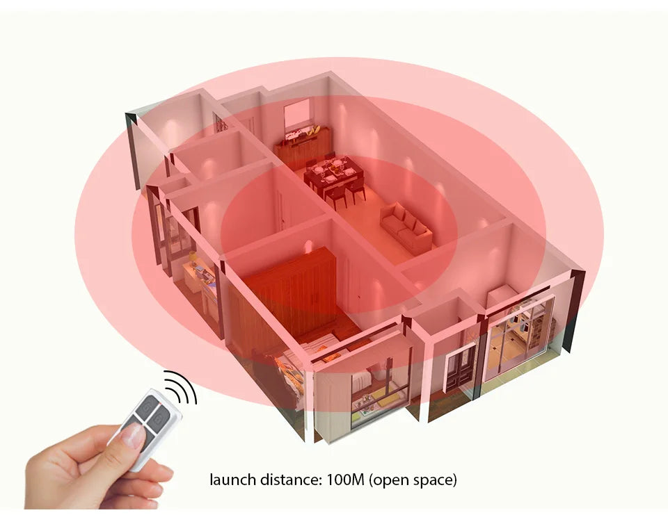 Controle Remoto Sem Fio KERUI RC531 4 Botões Chaveiro para Sistema de Alarme WiFi GSM PSTN - KERUI