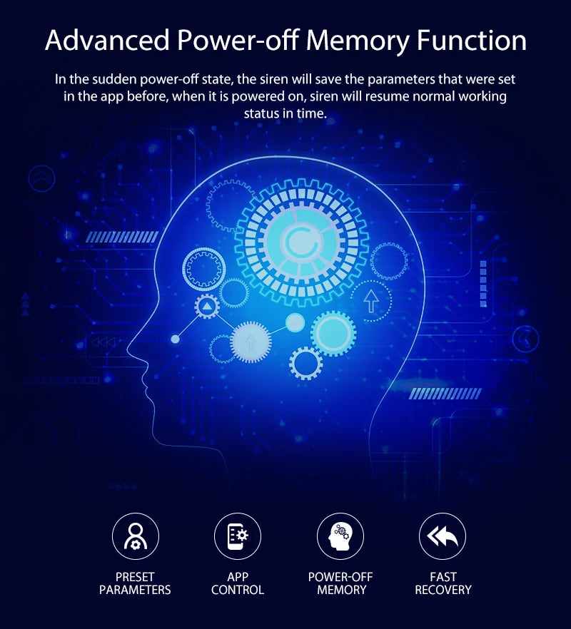 Sirene Inteligente Tuya WiFi com Sensor de Temperatura e Umidade Alarme Sonoro e Visual
