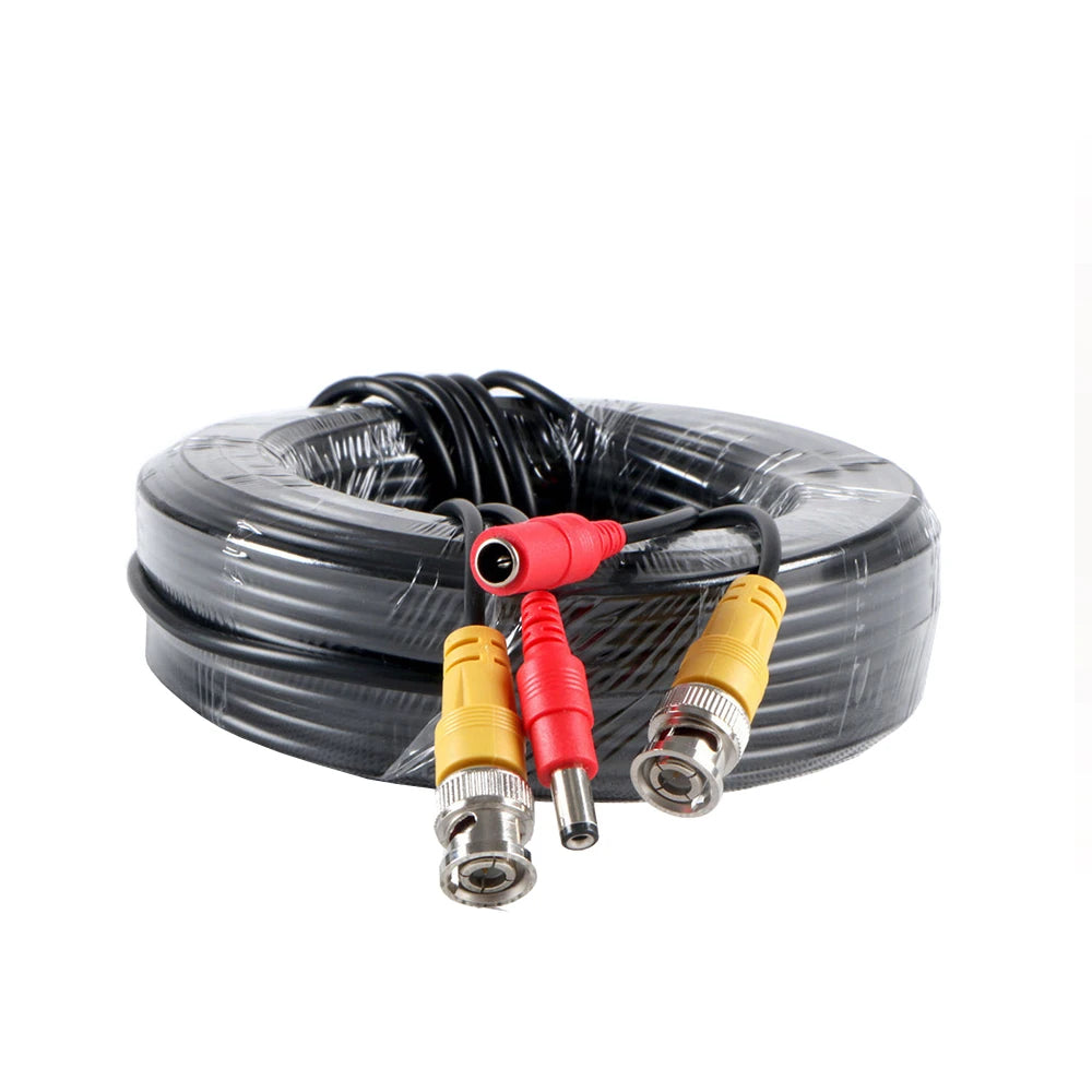 Cabo BNC+DC 2 em 1 Coaxial para Câmera AHD CCTV DVR 5m/10m/20m/30m - SUSIKUM