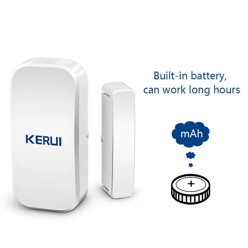 Sensor Magnético de Porta/Janela KERUI D025 Sem Fio 433MHz para Sistema de Alarme GSM PSTN - KERUI