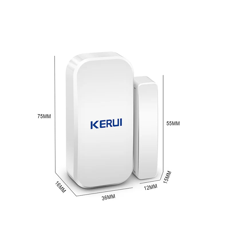 Sensor Magnético de Porta/Janela KERUI D025 Sem Fio 433MHz para Sistema de Alarme GSM PSTN - KERUI