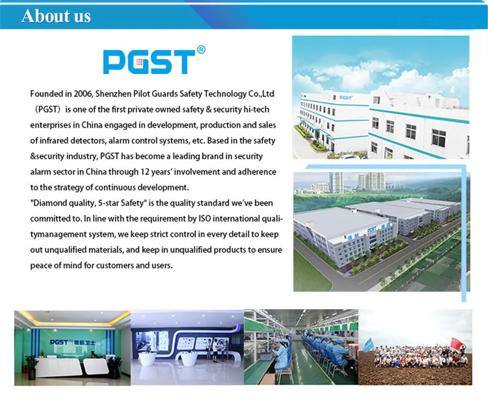 Sensor de Porta e Janela PGST 433MHz - Sistema de Alarme PG103 - Notificação App - Sem Fio