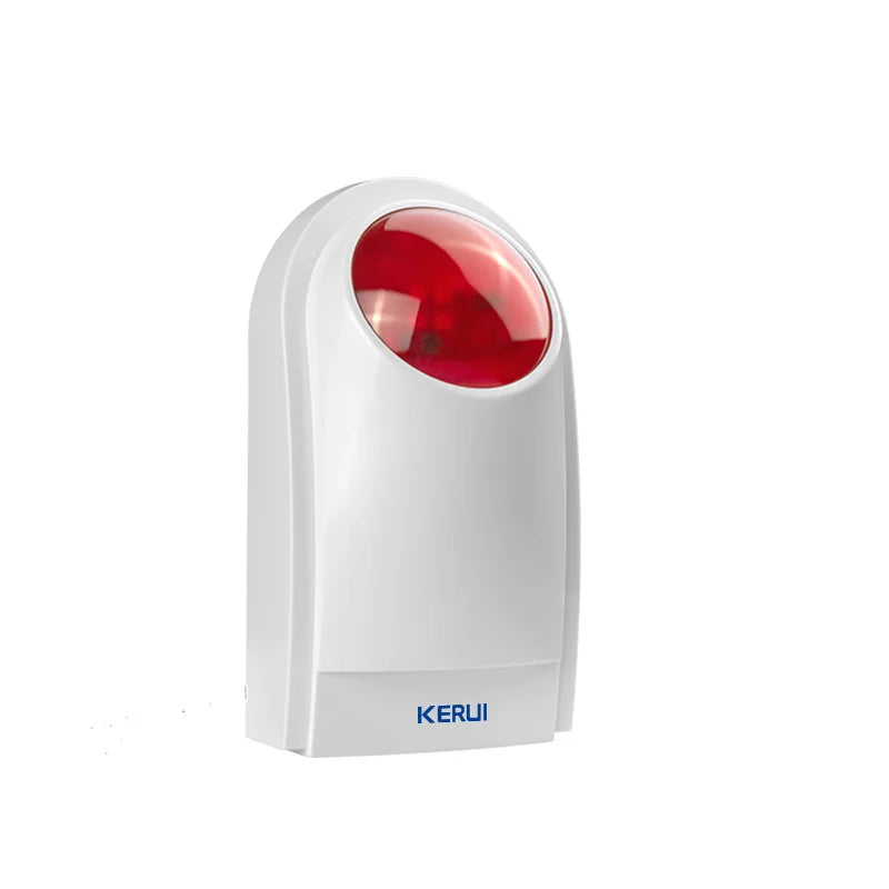 Sirene Externa Sem Fio KERUI J008 com Flash LED Estroboscópico para Sistema de Alarme GSM PSTN - KERUI