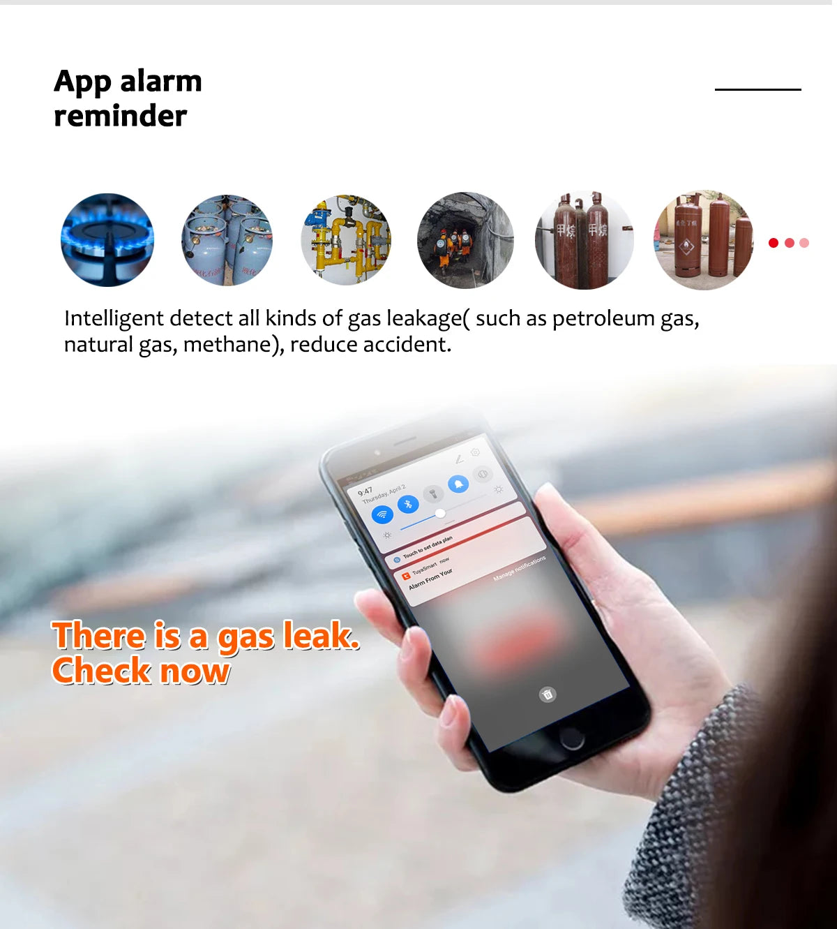 Tuya-Home Detector De Gás GLP, Alarme De Vazamento De Gás Natural, Display LED, Sensor De Vazamento, Controle APP Vida Inteligente, WiFi