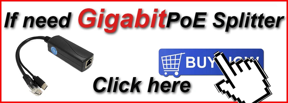 Divisor PoE 48V para 12V com Cabo Adaptador para Câmeras IP Hikvision Huawei HKBTM