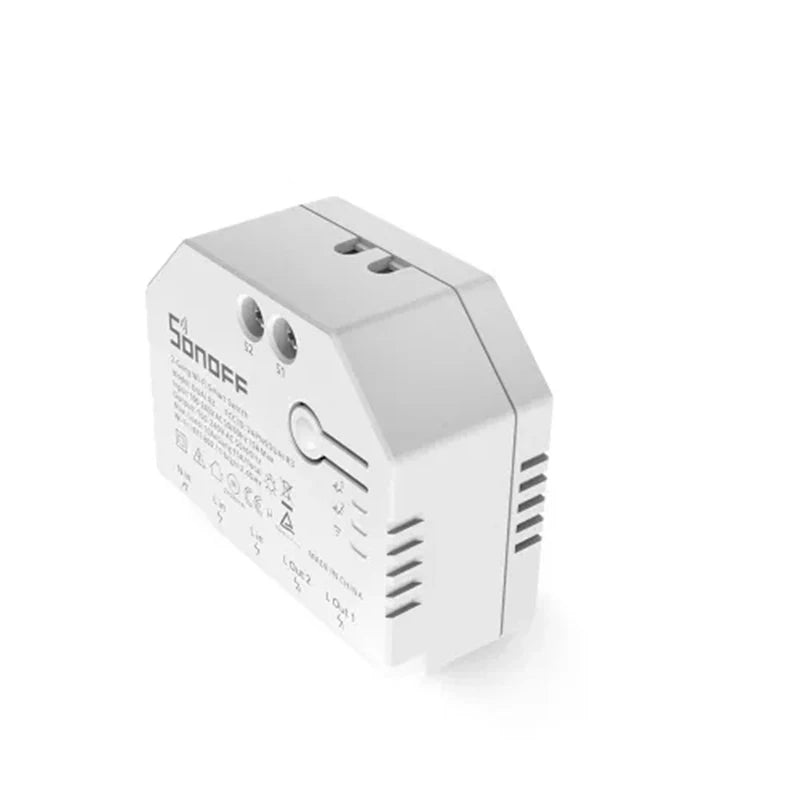 Sonoff duplo r3 relé duplo wifi interruptor inteligente controle em dois sentidos medição de energia rolo tons motor cortinas elétricas interruptor