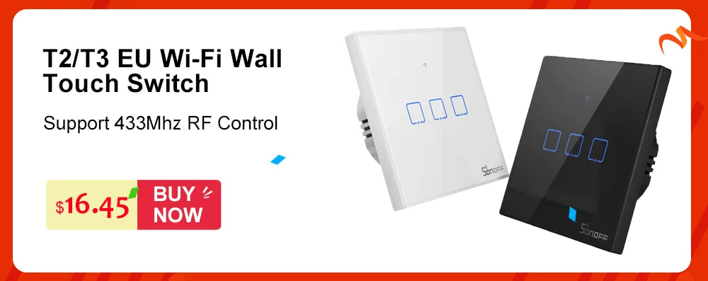 Interruptor Inteligente SONOFF RF R2 WiFi + RF 433MHz - Controle Remoto - Automação Residencial