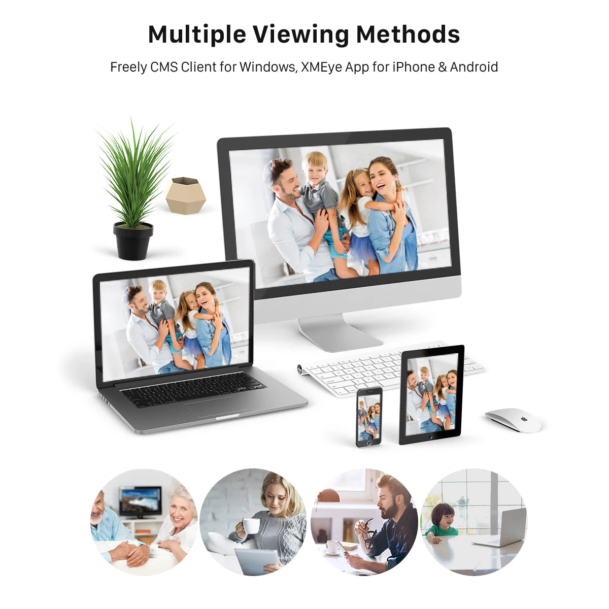 Câmera IP PoE Bullet 2MP/3MP/5MP/8MP com Detecção Humana H.265 ONVIF IP66 Visão Noturna 30m - BESDER