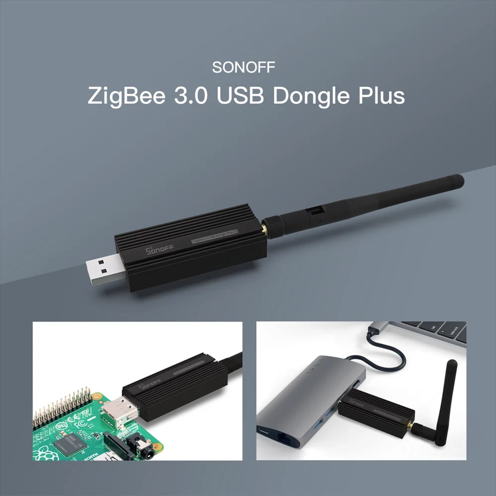Gateway Zigbee 3.0 USB SONOFF ZBDongle Plus - Universal ZHA Zigbee2MQTT Sensores ZBMINI S26R2ZB SNZB