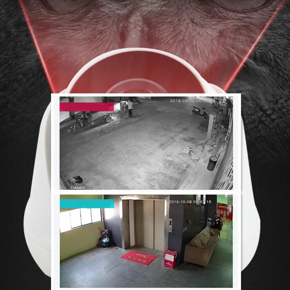 Câmera IP Dome XM 2MP WiFi - Áudio Bidirecional - Detecção Humana - Visão Noturna 30m - Interna