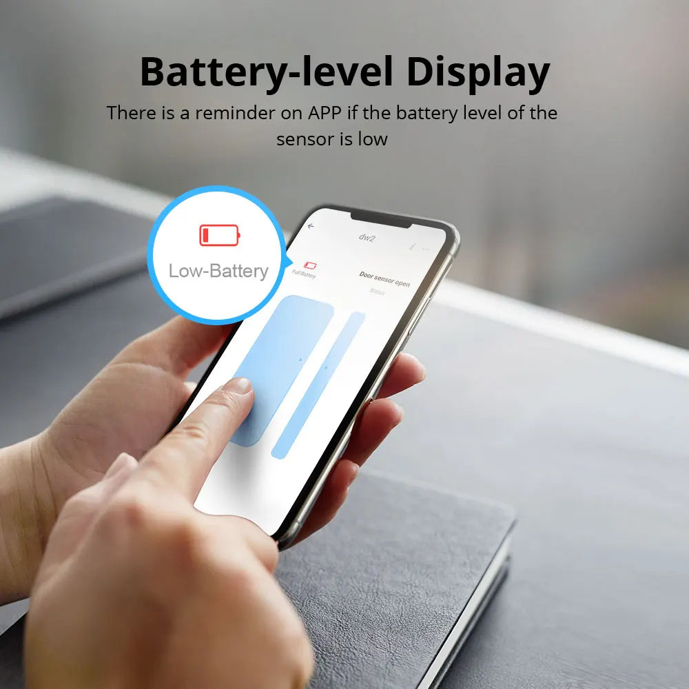 Sensor de Porta e Janela SONOFF DW2 WiFi - Sistema de Segurança - Notificação App eWeLink