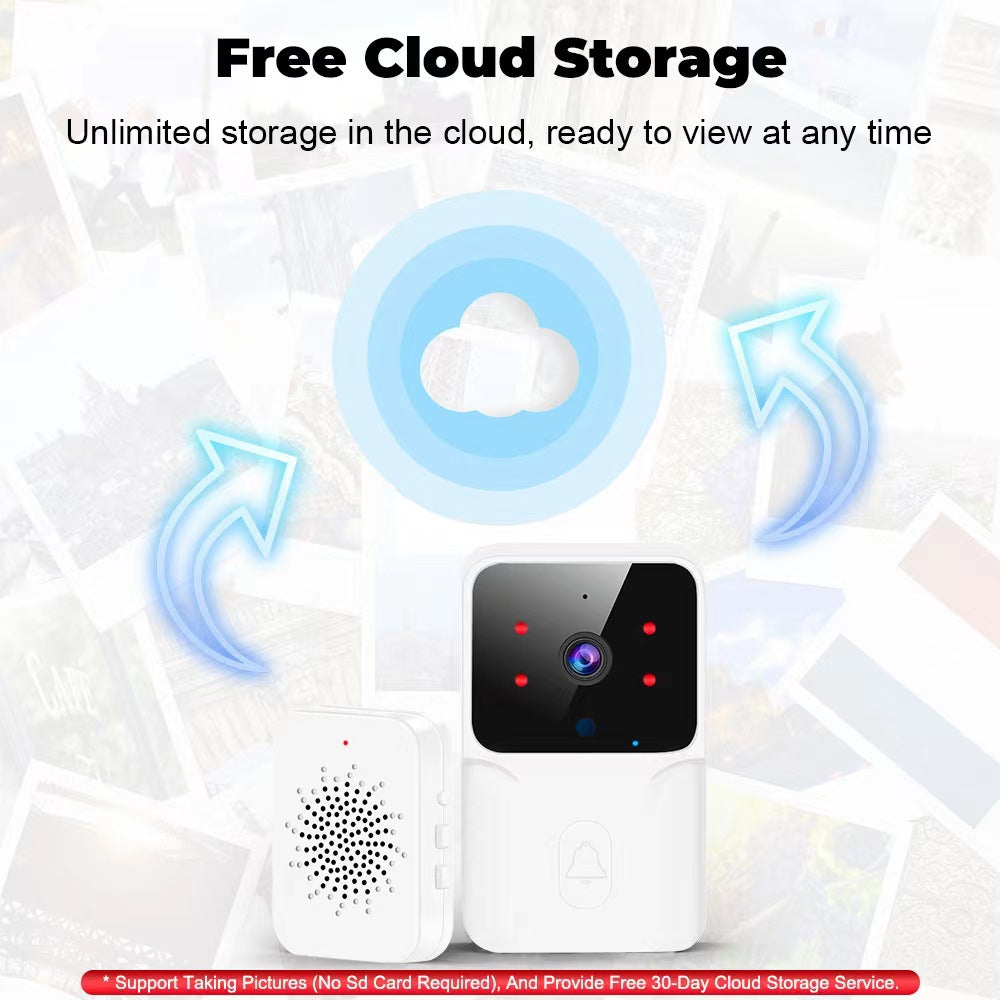 Campainha de vídeo wi-fi, telefone sem fio, sistema de intercomunicação bidirecional, visão noturna ir, campainha de segurança para casa inteligente, monitor de câmera