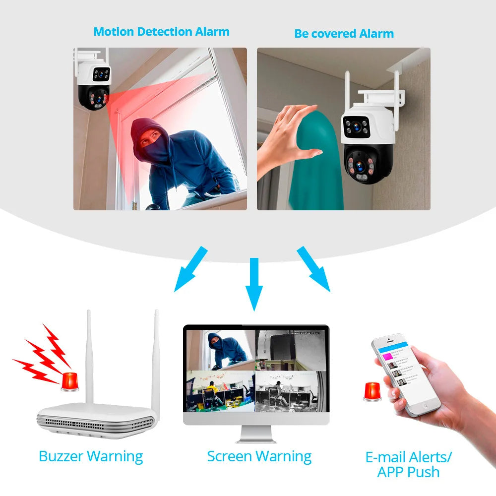 NVR KERUI 8 Canais WiFi - 5MP 2K - Mini Gravador de Vídeo - Onvif - XMEye/iCSee