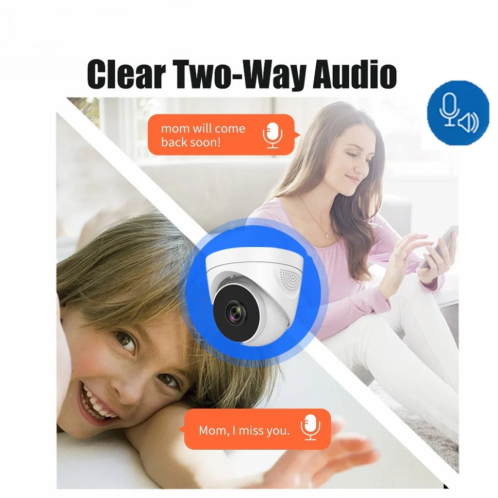 Câmera IP Dome XM 2MP WiFi - Áudio Bidirecional - Detecção Humana - Visão Noturna 30m - Interna