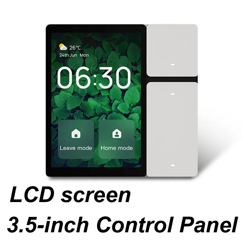 Tuya wifi painel de controle de casa inteligente de 3.5 polegadas tuya zigbee interruptores de toque de parede automação tela lcd 3 relés 3 botões físicos bl