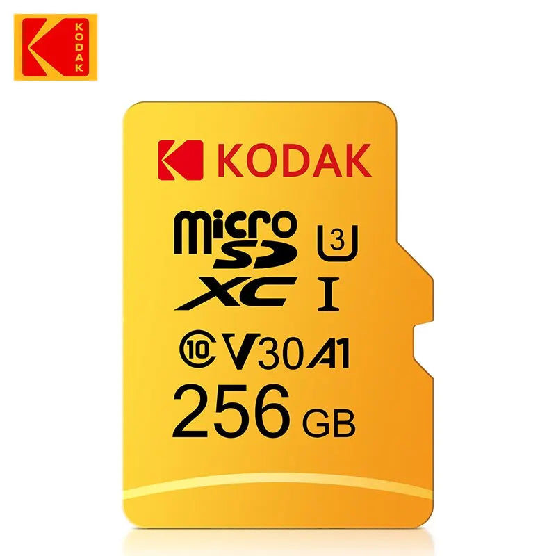 Cartão de Memória Kodak MicroSD 32GB 64GB 128GB 256GB Classe 10 UHS-III A1 V30 Alta Velocidade