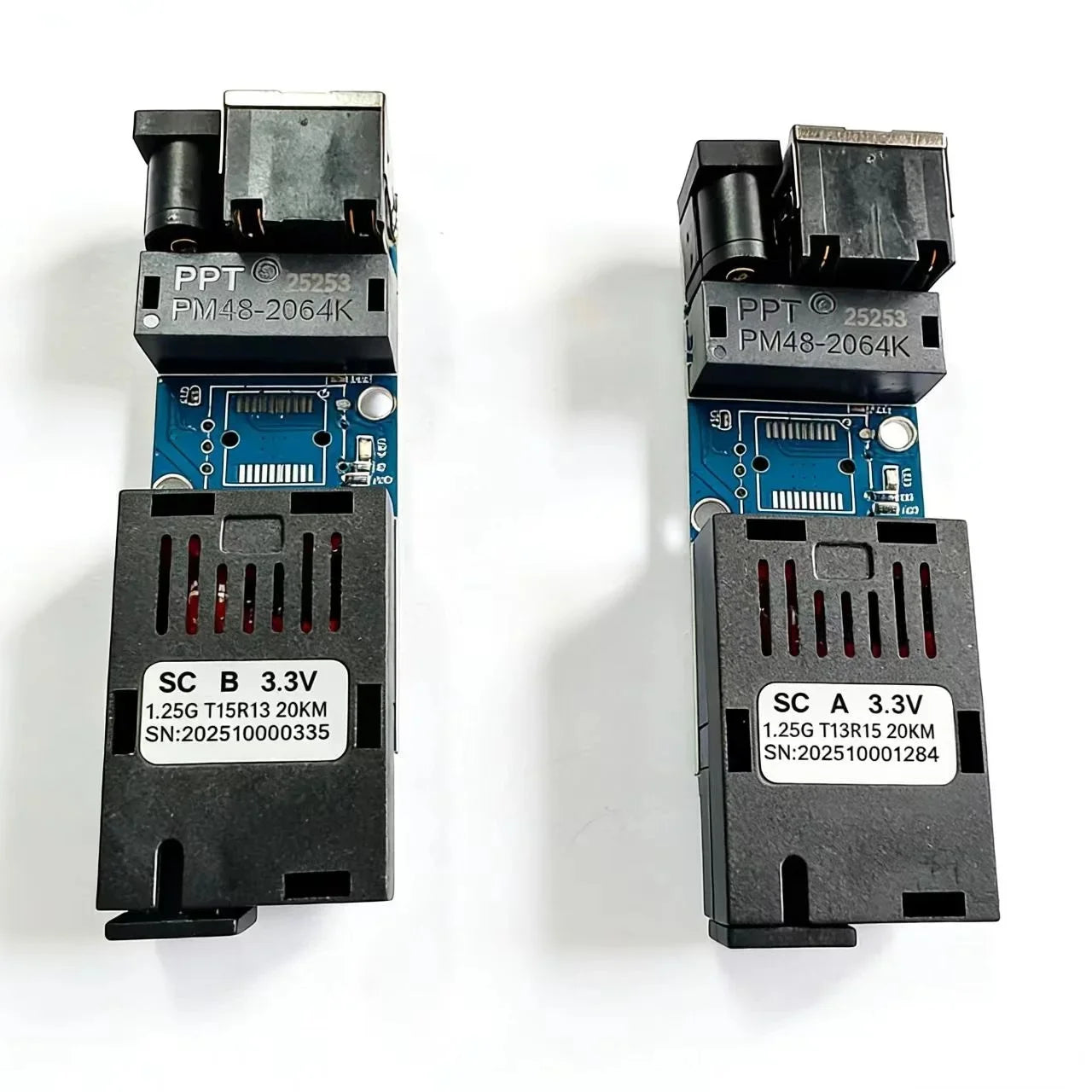 Conversor Mídia Óptica Fibra Mini Tapirapeco 1 Par - Gigabit 100/1000Mbps SC para RJ45 20km Ethernet Switch