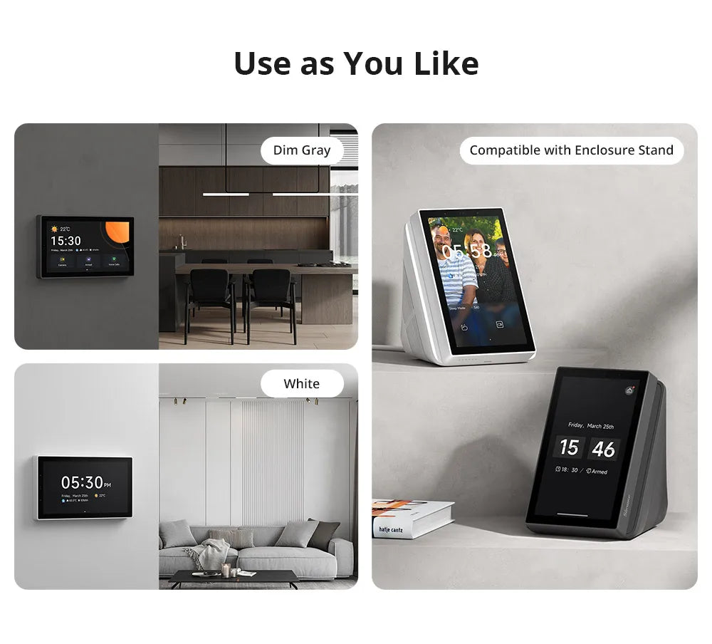 Painel Inteligente SONOFF NSPanel Pro 120 Tela 4.7" WiFi Zigbee Matter Hub Visualizador Câmera eWeLink