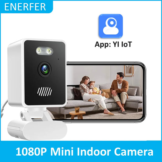 Câmera de segurança doméstica inteligente, monitor para animais de estimação, visão noturna colorida, áudio bidirecional, 2.4ghz, wi-fi, 1080p, yi iot, aplicativo cctv