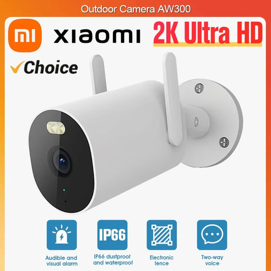 Câmera de Segurança Xiaomi Mijia AW300 2K IP66 com Visão Noturna Colorida Full Color e WiFi - App Mi Home