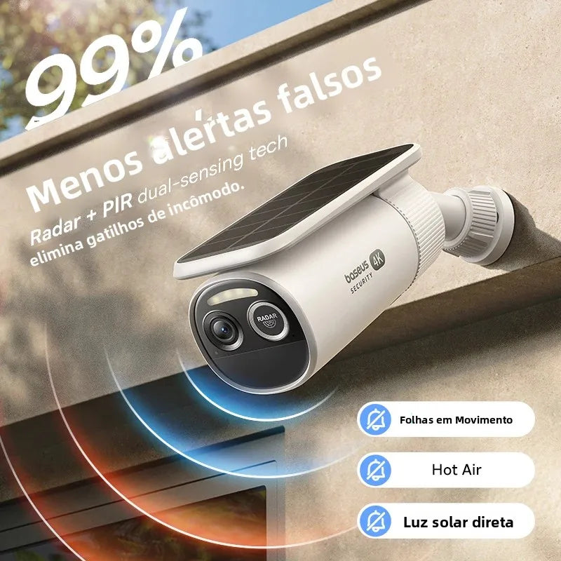Câmera Baseus Security S2 4K Solar WiFi com Face ID e IP67 - 145° FOV